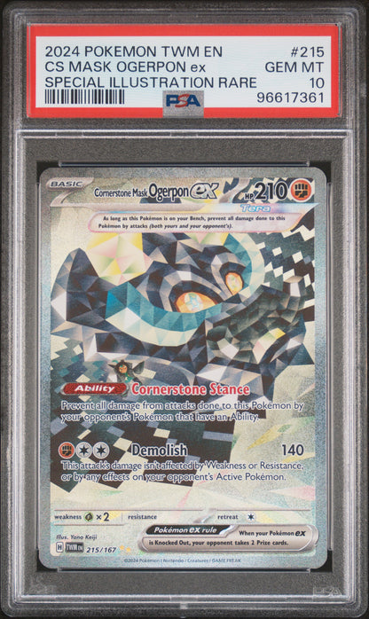 PSA 10 - Cornerstone Mask Ogerpon Ex 215/167