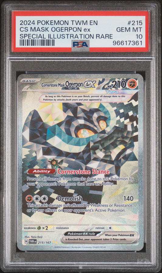 PSA 10 - Cornerstone Mask Ogerpon Ex 215/167
