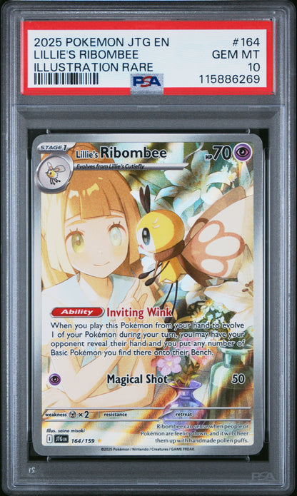 PSA 10 - Lillie's Ribombee 164/159