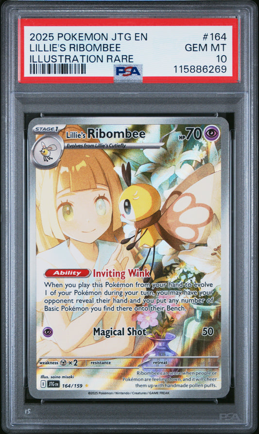 PSA 10 - Lillie's Ribombee 164/159