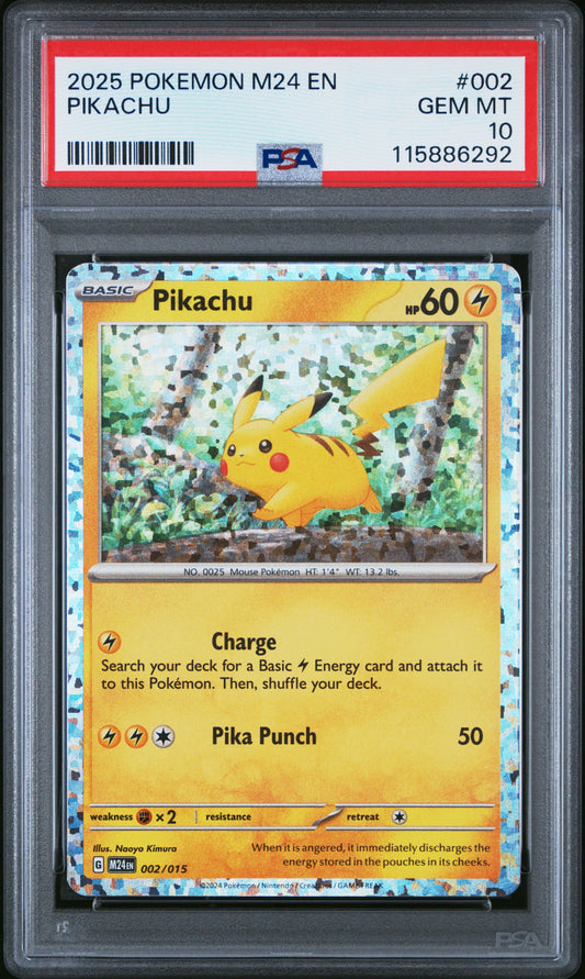 PSA 10 - Pikachu 002/015